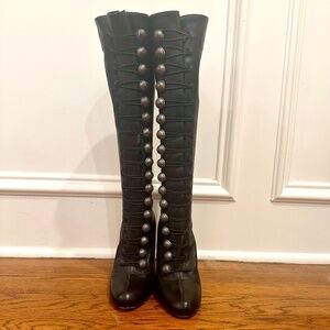 Christian Louboutin Black Leather Boots, EU 39 (fits like US 8-8.5),